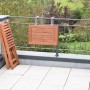 Merxx Porto Balkonmöbel Set: Klappstuhl und Hängetisch aus Eukalyptusholz auf Balkon.