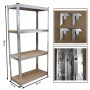 TRUTZHOLM Schwerlastregal 2er Set, 160x80x40cm, mit 4 Böden. Ideal für Garage, Keller oder Lager.