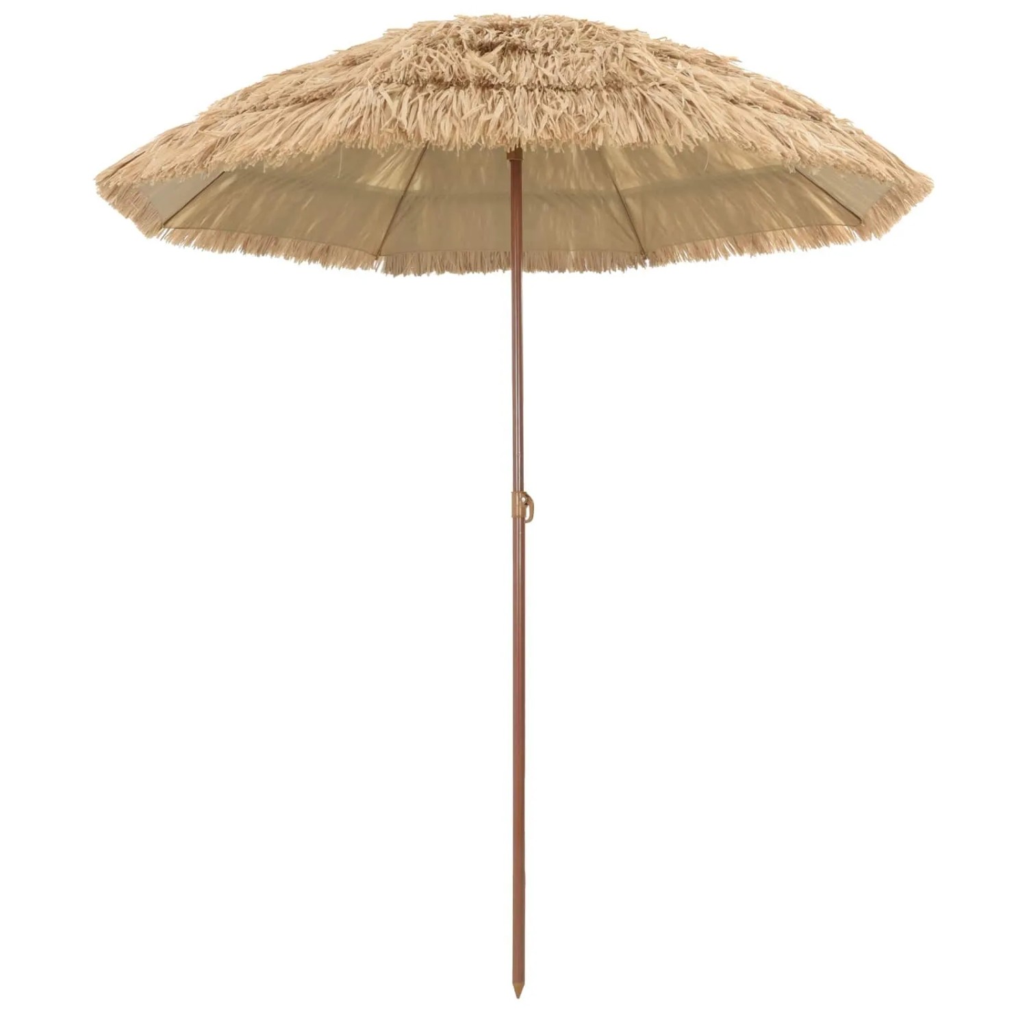 vidaXL Strandparasol Natur 255 x 255 x 255 cm Polyester und Stahl 42006676
