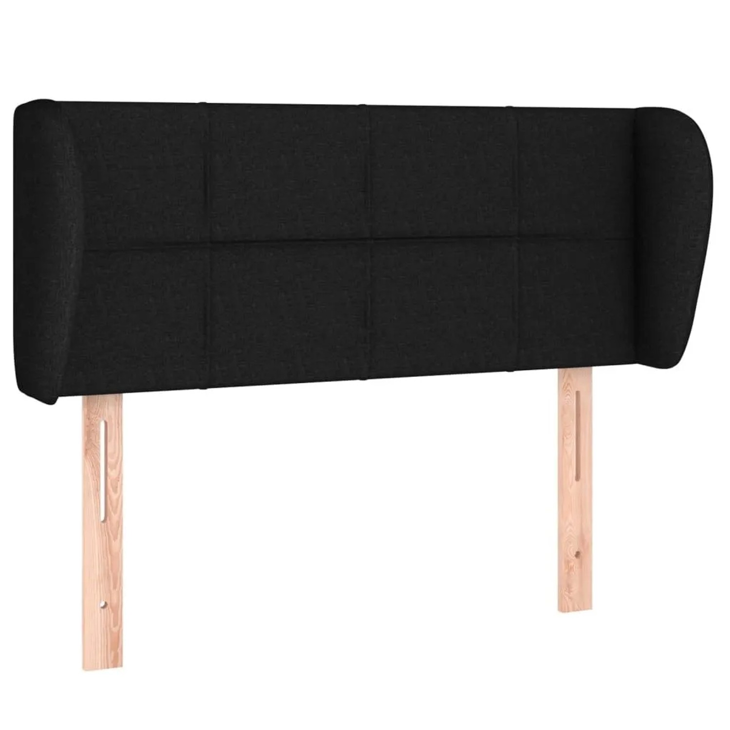 vidaXL Kopfteil mit Ohren Schwarz 83x23x78/88 cm Stoff 3117120