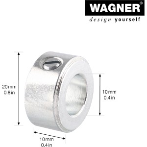 Wagner Stellring für Achsen, 2er-Set, verzinkter Stahl, 10 mm Durchmesser.