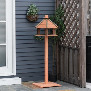Freistehendes PawHut Vogelhaus mit wasserfestem Dach für den Garten.