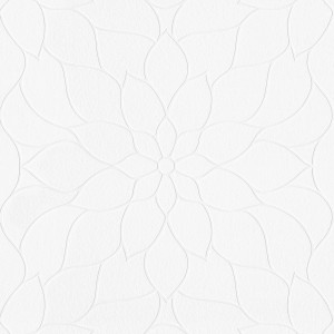 Überstreichbare Vlies-Tapete mit floralem Muster in Weiß. Ideal zum individuellen Gestalten von Wänden.