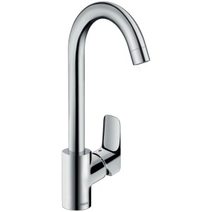 Hansgrohe Logis Küchenarmatur, 260mm, Chrom, Einhebelmischer mit hohem, schwenkbarem Auslauf.