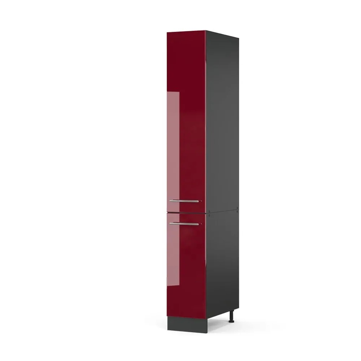 Vicco Apothekerschrank Fame-Line Medizinschrank für die Küche Bordeaux Hochglanz Anthrazit 30 cm