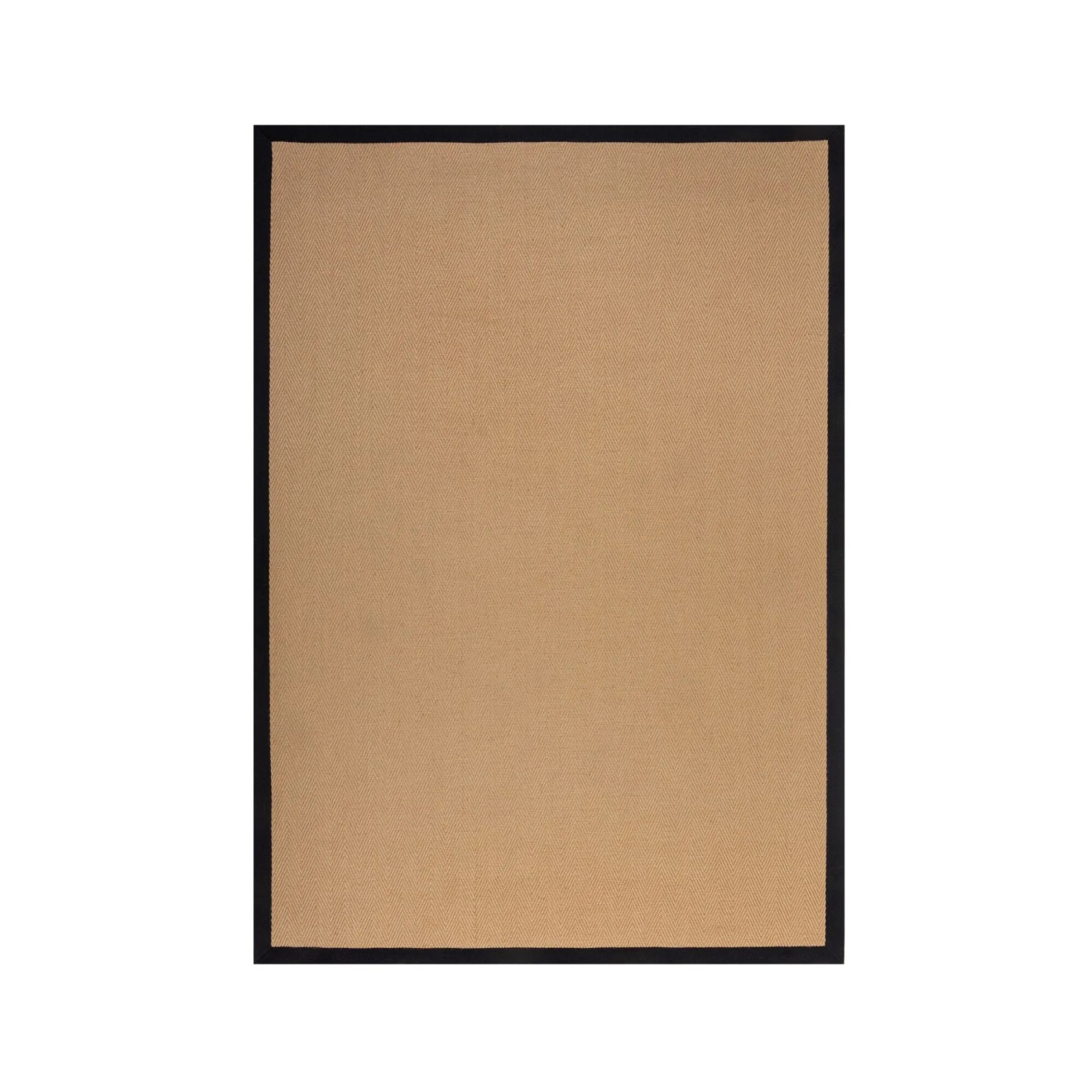 Flair Rugs Kurzflorteppich Kira Jute 160 cm x 230 cm Beige-Schwarz