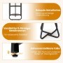 Costway Essgruppe: Robuster Metallrahmen, X-förmige Verstärkung, verstellbare Füße und praktische Ablagen für Stabilität.