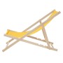 ECD Germany Liegestuhl 2Er Set Klappbar Gelb aus Holz_5