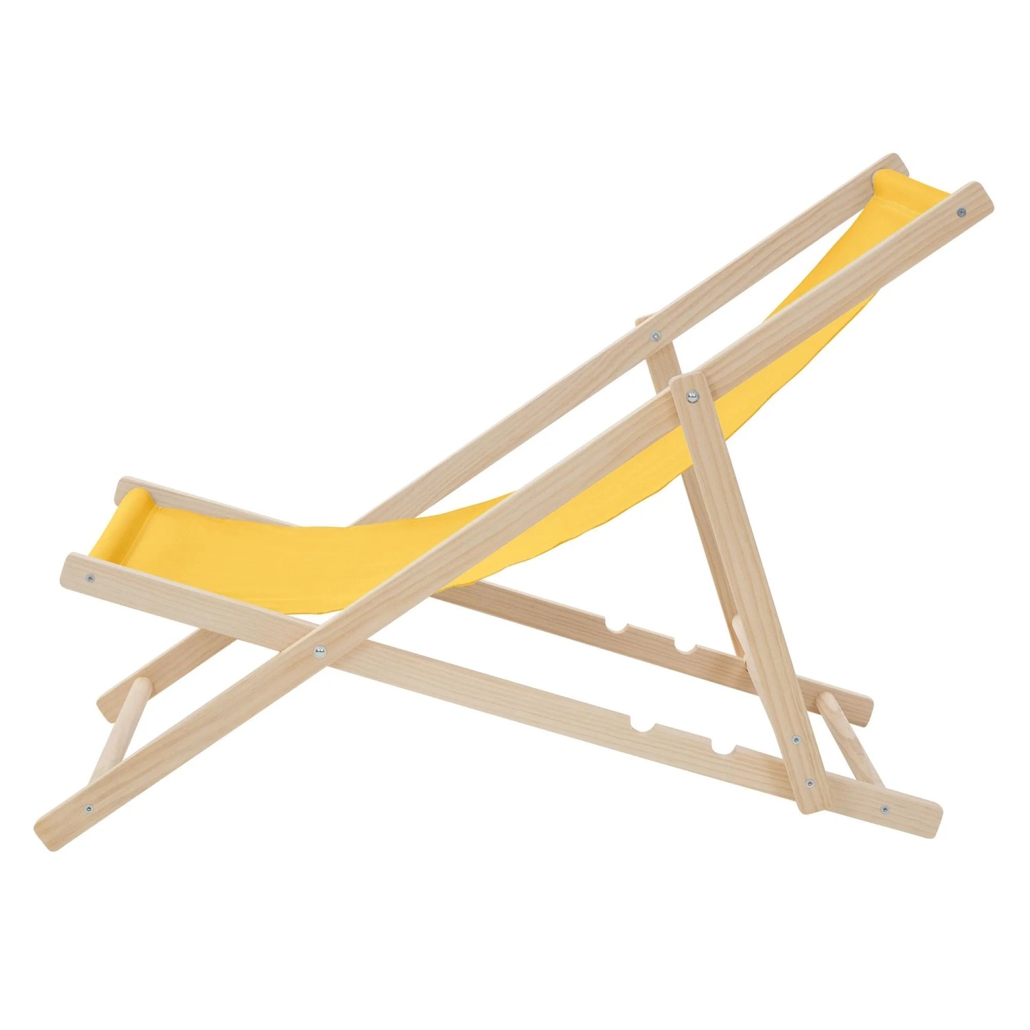 ECD Germany Liegestuhl 2Er Set Klappbar Gelb aus Holz_5
