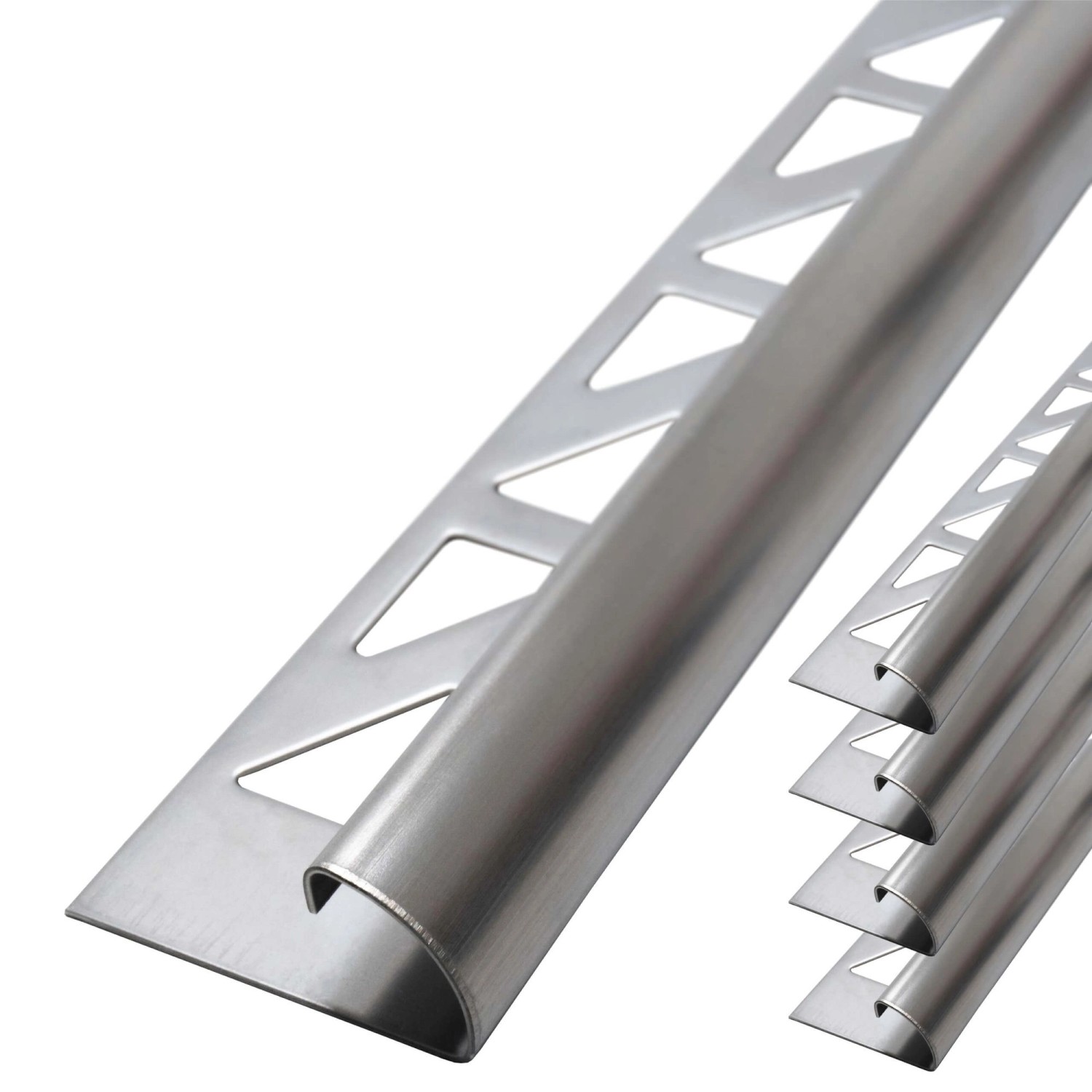 Dalsys Fliesenschiene Viertelkreis 5x 2,5m x 8mm Edelstahl Gebürstet günstig online kaufen