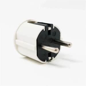 world-trading-net Winkel-Stecker Weiß mit Schutzkontakt 250V 16A