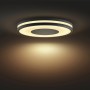Schwarze Philips Hue LED Deckenleuchte Being mit Dimmer und warmweißem Licht.