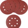 LUX Schleifauflagen für Exzenterschleifer, Ø 125 mm, K40, gelocht, 5 Stück