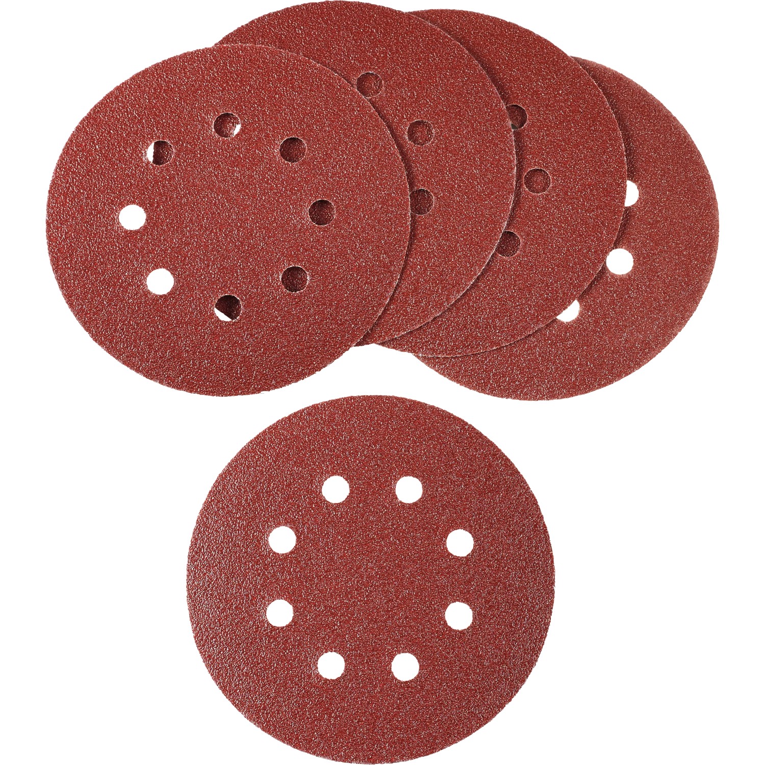 LUX Schleifauflagen für Exzenterschleifer, Ø 125 mm, K40, gelocht, 5 Stück