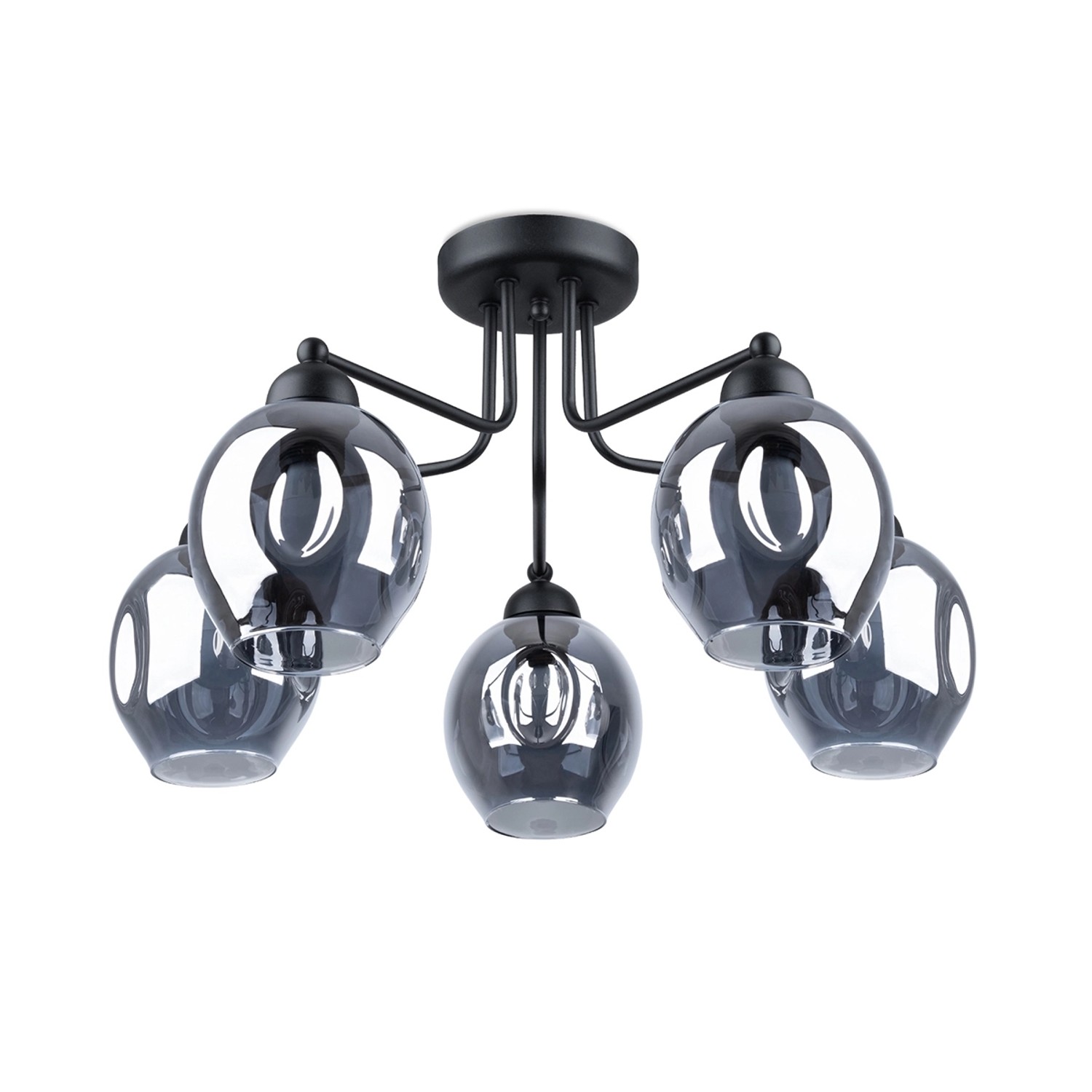 Sollux Lighting Kronleuchter Fillan 5 Schwarz günstig online kaufen