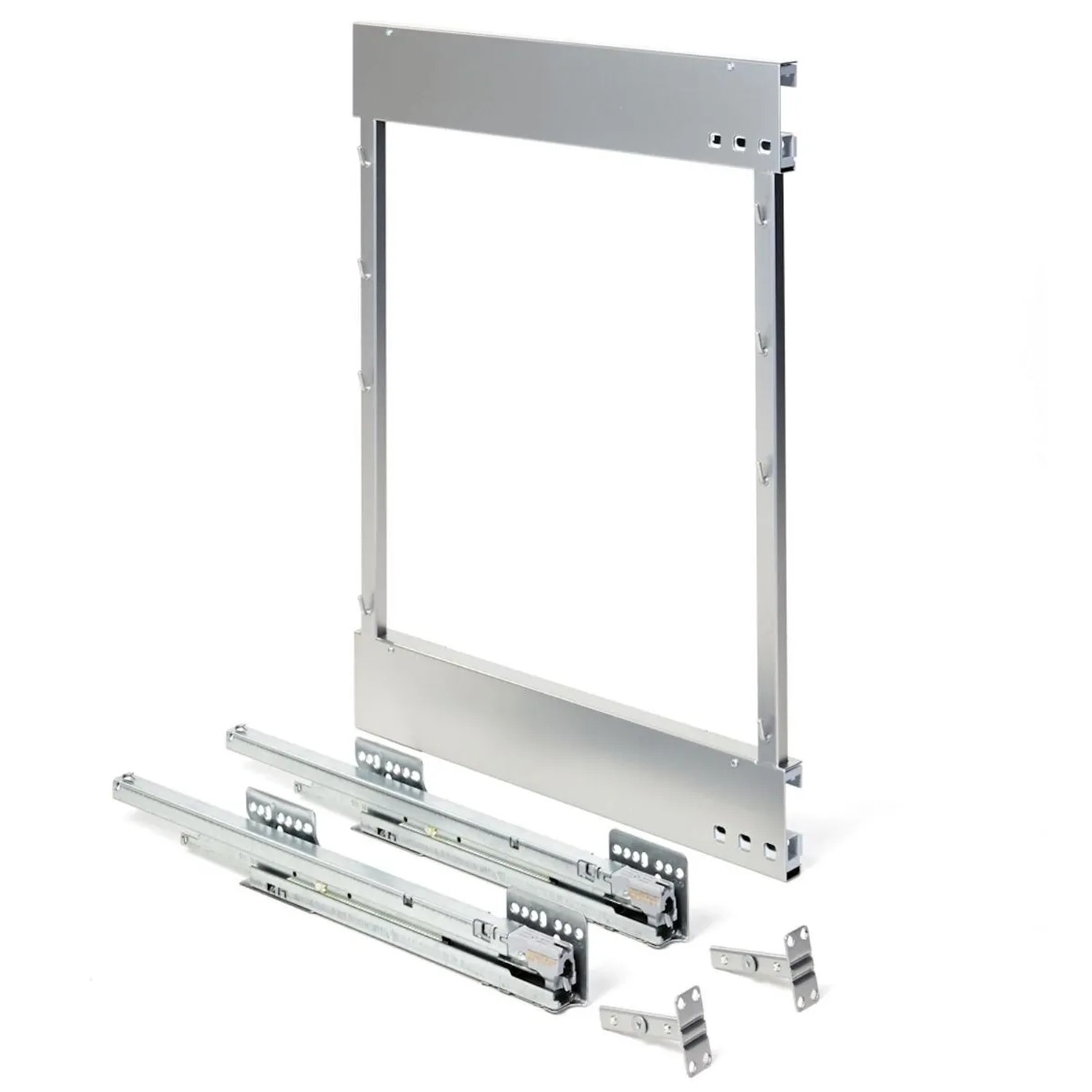 Kesseböhmer COMFORT II Auszugsrahmen Silbergrau Links Höhe 662 mm