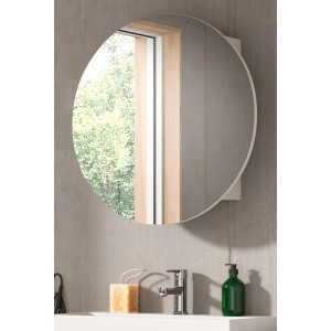 Inn.Furn Badezimmer Spiegelschrank in Weiß 70 cm Roove