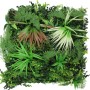 Jangal Wandpaneel Modular Wall Exotic Mixed Flora, 52x52cm, grüne Wanddekoration.