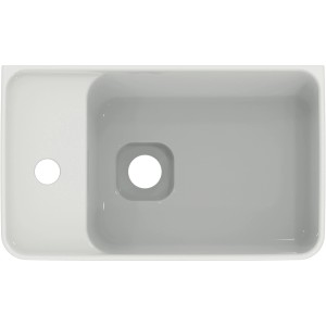 Ideal Standard Strada II Handwaschbecken, 45x27 cm, links, weiß. Keramikwaschbecken mit Hahnloch und Überlauf.