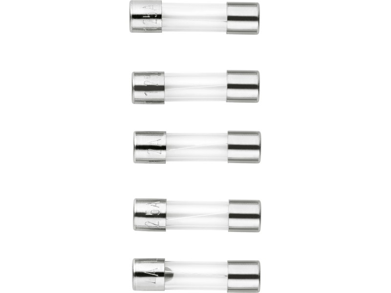 10 x Schmelzsicherung, träge (M) aus Glas, 2,5 A / 250 V AC, 5 x 20 mm. :  : Baumarkt