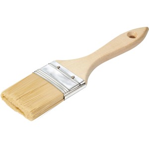 Flachpinsel, 50 mm breit, mit Naturborsten und Holzstiel für Lackierarbeiten.