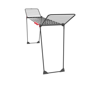 Vileda Wäscheständer Infinity Flex Ultimate, schwarz, mit ausziehbarem Mittelteil und Flügeln.