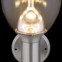 LED-Solar-Wandleuchte Edelstahl mit Bewegungsmelder für den Außenbereich.