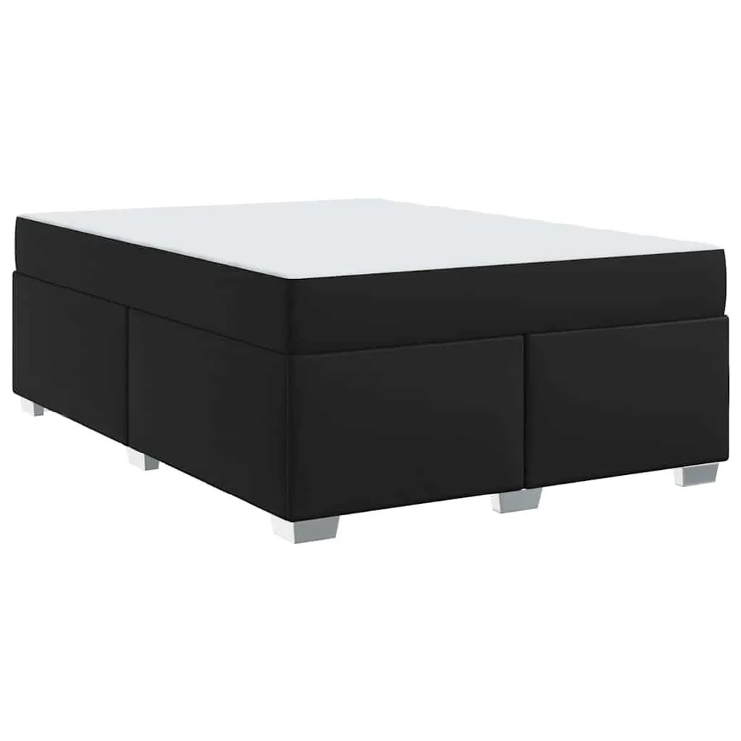 vidaXL Bettrahmen mit Matratze Schwarz 140 x 200 cm Stoff 3399238