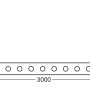 Technische Zeichnung Ledvance LED-Streifen Flex Audio, 300cm, mit Maßen.