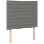 vidaXL Boxspringbett 80x200 cm, dunkelgraues Stoffbett mit Kopfteil und Matratze.