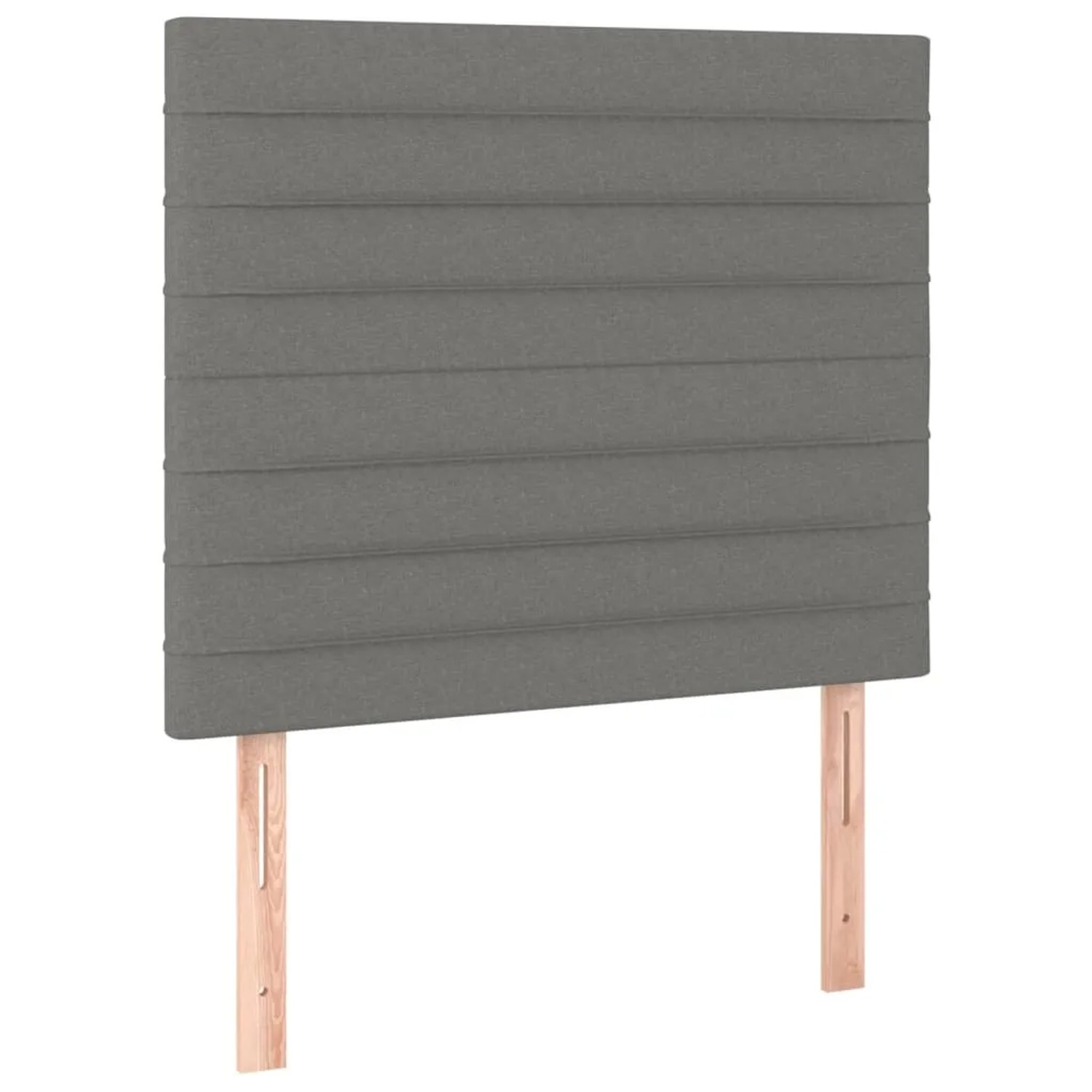 vidaXL Boxspringbett 80x200 cm, dunkelgraues Stoffbett mit Kopfteil und Matratze.
