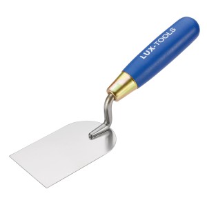 LUX Stuckateurspachtel Classic, 50 mm, rostfrei, mit blauem Griff. Ideal für Maurer- und Fliesenarbeiten.