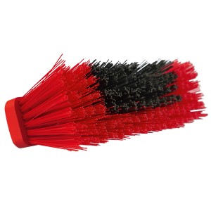 Wolf-Garten Terrassenbesen multi-star: Kompakter Besen mit roten und schwarzen Borsten für Terrassen und Wege.