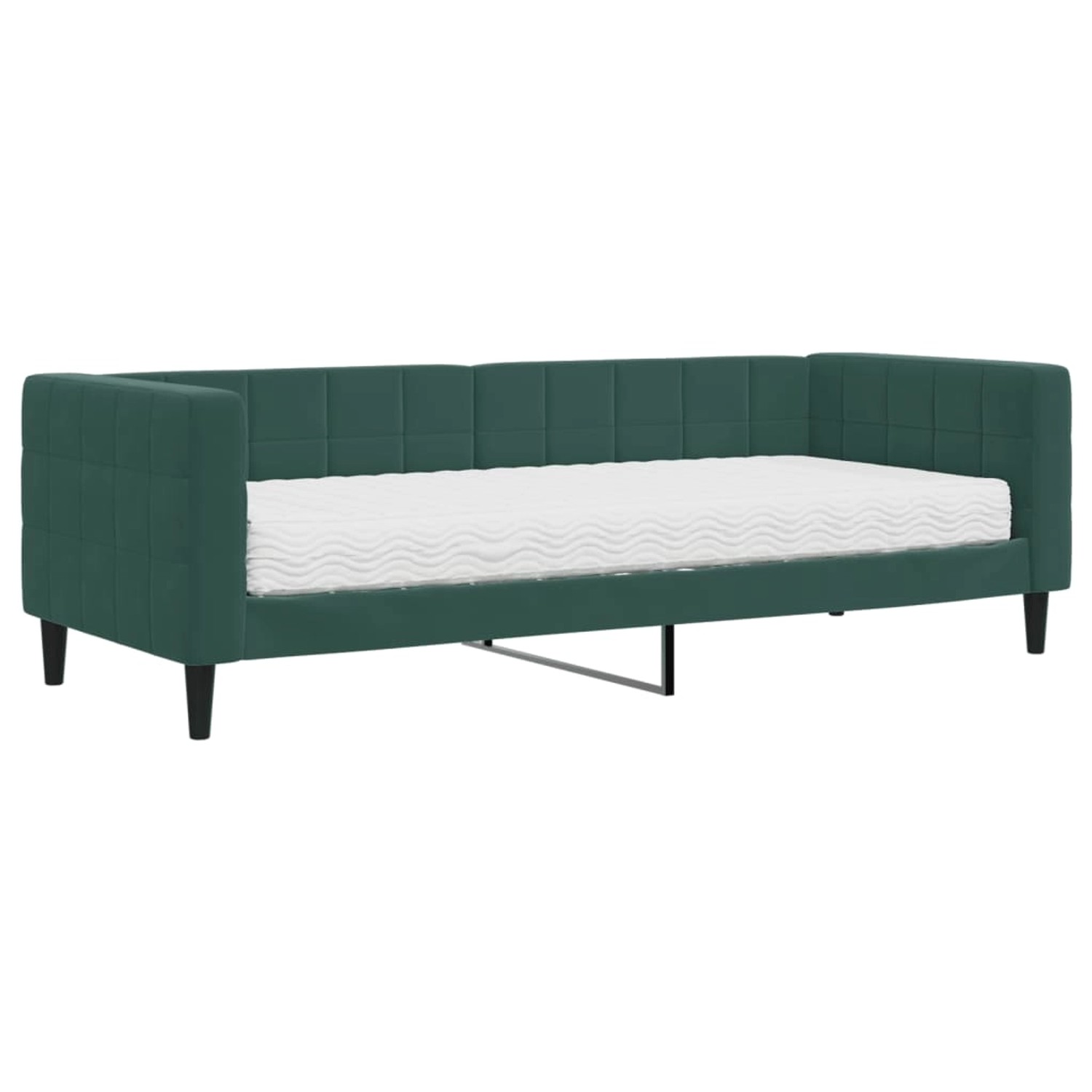 vidaXL Tagesbett mit Matratze Dunkelgrün 80x200 cm Samt1843224