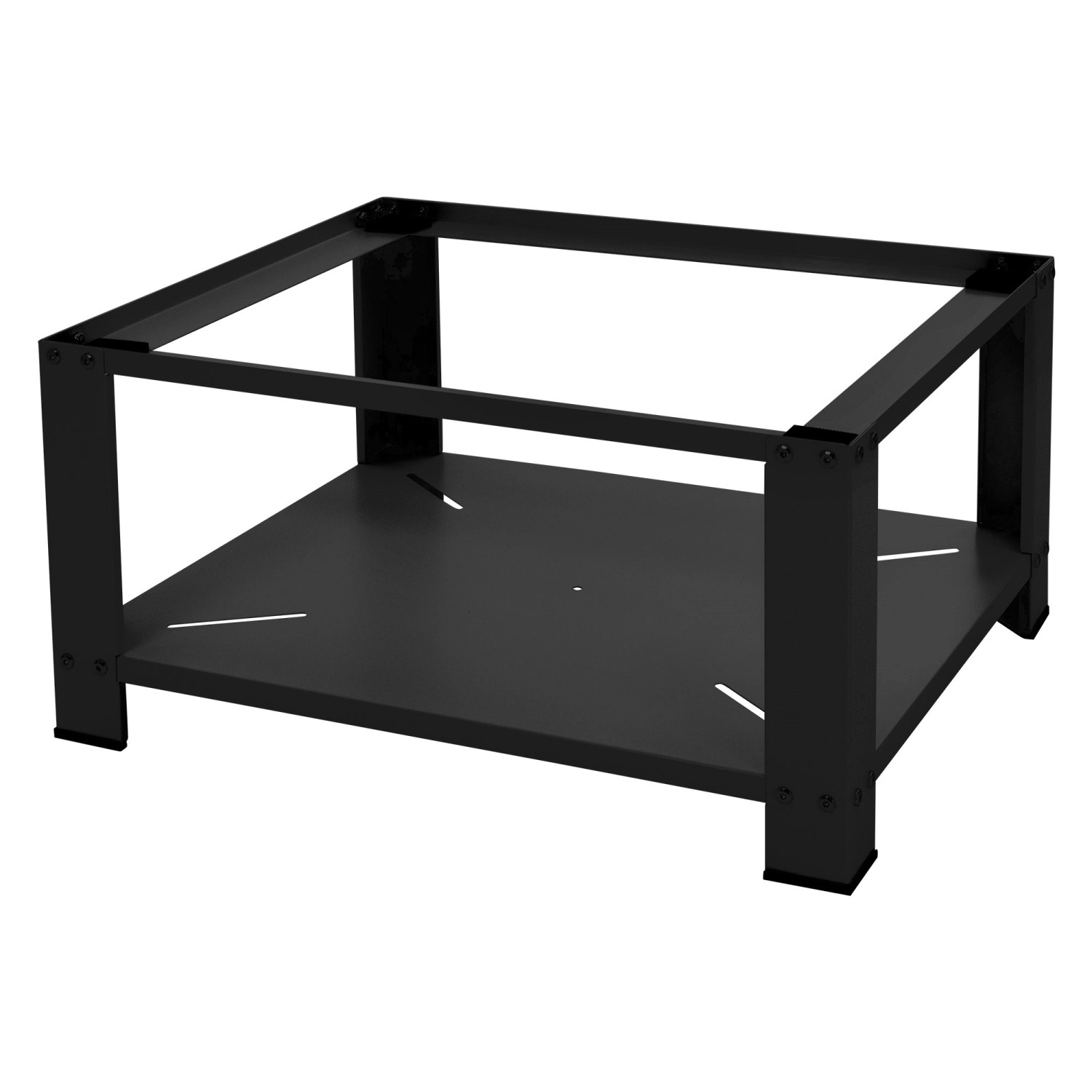 ML-Design Waschmaschinen Untergestell mit Ablage 63x54cm Stahl Schwarz bis 150kg (Maße: 32cm | 63cm | 54cm)