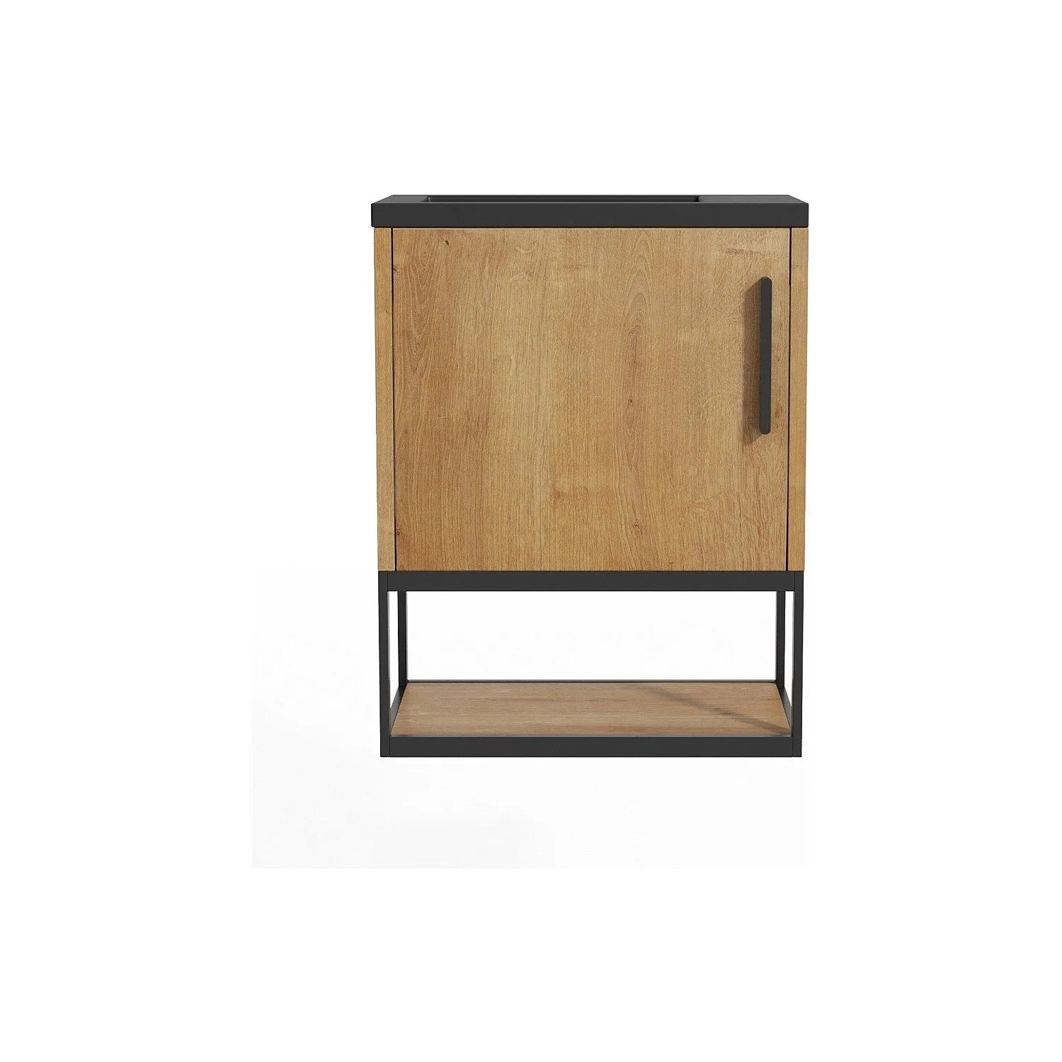 Vente-unique Möbel-Handwaschbecken Lopena Schwarz  Naturfarben Hell 40 cm
