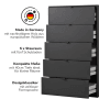 Anthrazit Kommode mit 5 Schubladen von mokebo. Stilvolle Anrichte oder Sideboard für Wohnraum.