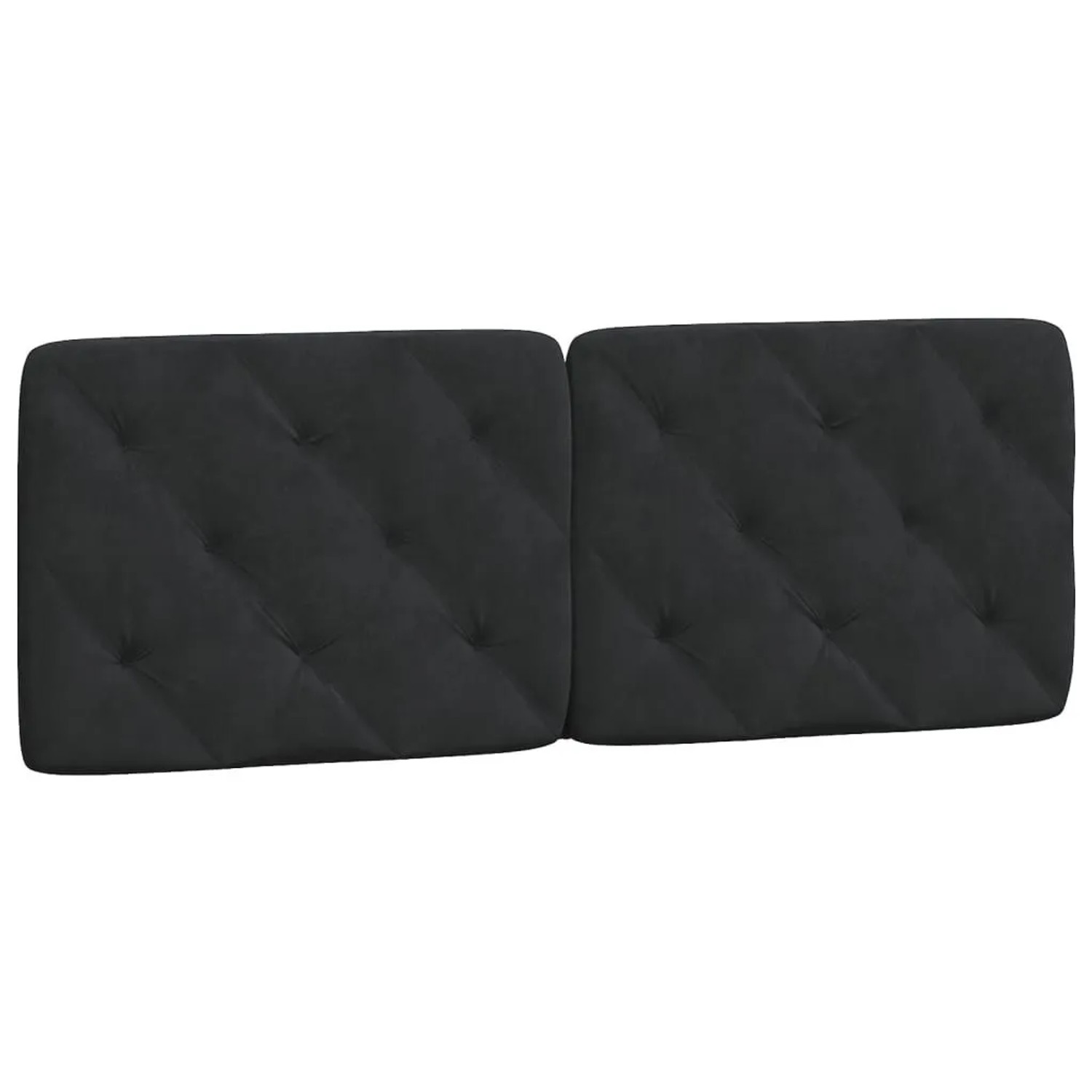 vidaXL Kopfteil-Kissen Schwarz 140 cm Samt 374729