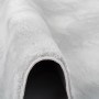 Detailaufnahme: Weicher, grauer Fellteppich Pergamon Luxus Super Soft, 160x230cm.