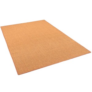 Brauner Snapstyle Sisal Teppich, Naturfaser, 160x160 cm, klassisches Design.