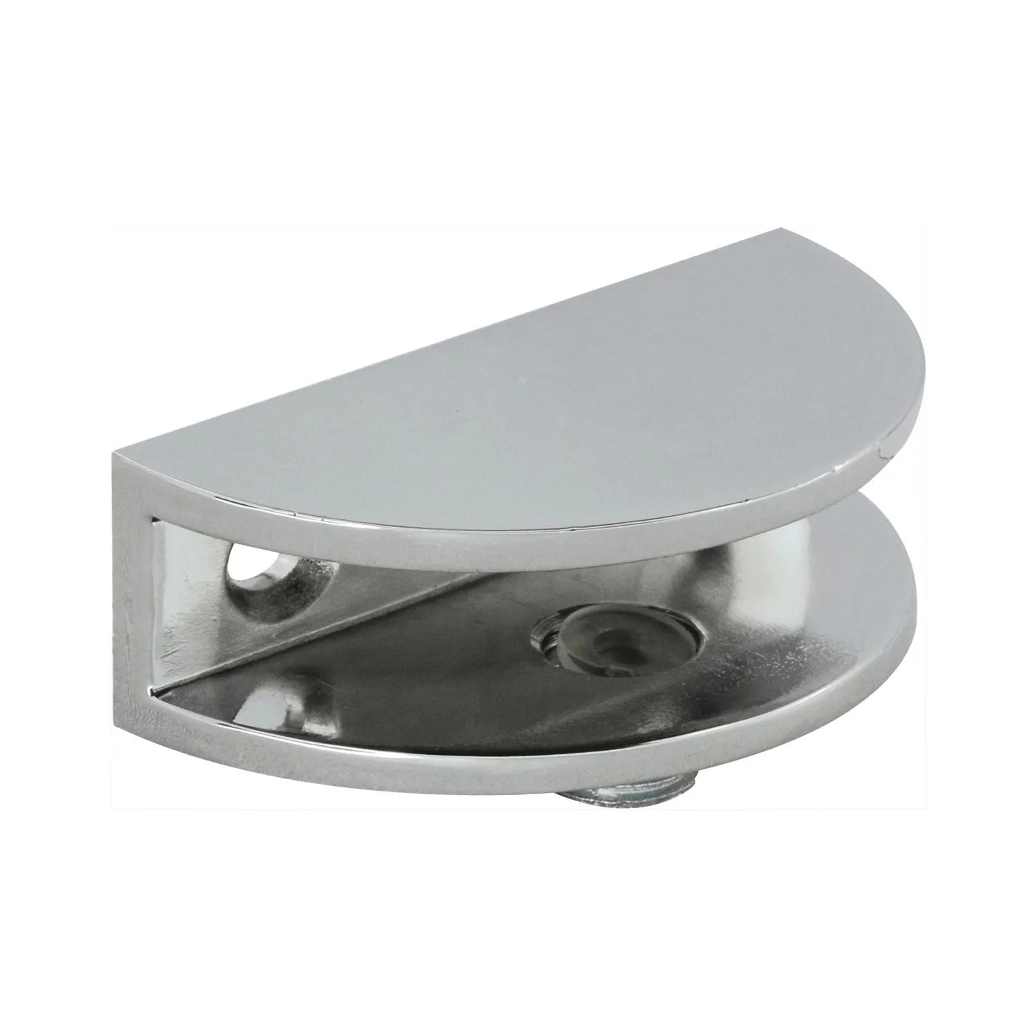 Fonsegrive Glastablar-Klemmträger Portici Glas 4-8 mm Zamak Verchromt Poliert