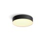 Schwarze Philips Hue Enrave S Deckenleuchte mit Dimmer und warmweißem Licht.