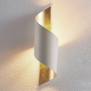 Lindby Wandleuchte Wandlampe Innen Vanni 9624316 Modern in Weiß aus Metall 1-flammig E27 Schlafzimmerleuchte
