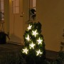 Konstsmide LED-Lichtervorhang mit 7 Sternen und warmweißen LEDs für den Außenbereich.