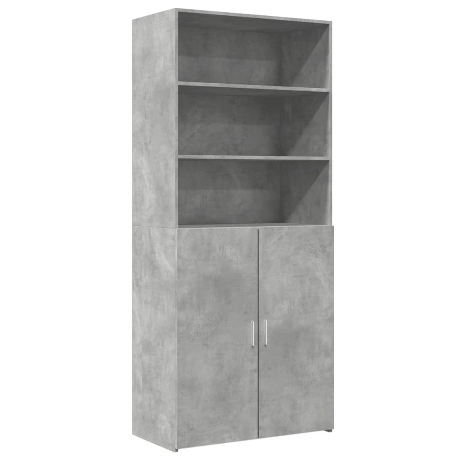 vidaXL Highboard Betongrau 80x42,5x185 cm Holzwerkstoff 3281381 günstig online kaufen