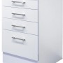Flex-Well Joelina Küchenunterschrank, 50 cm, weiß mit 3 Schubladen und Auszug.