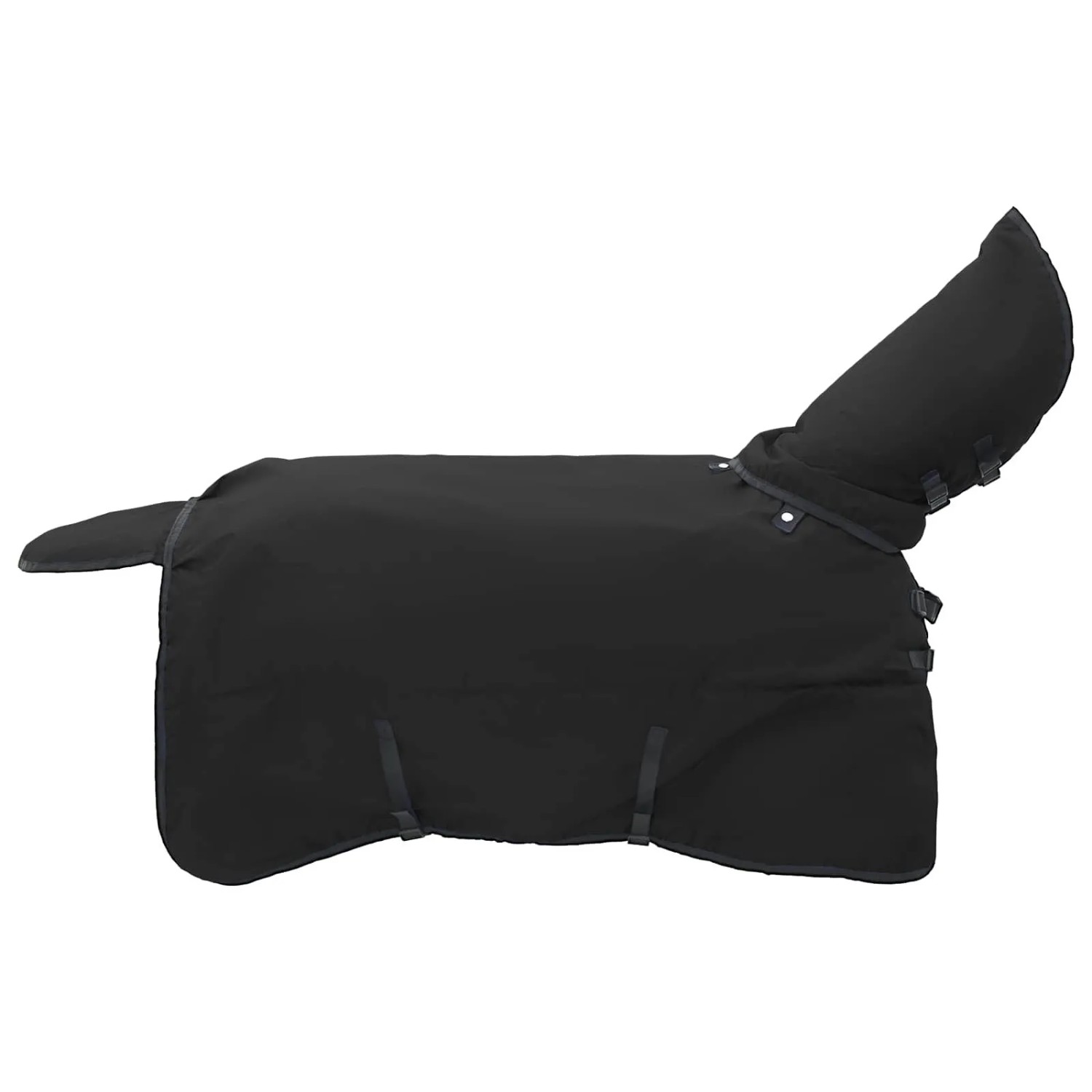 vidaXL Pferdedecke Dunkelgrün und Schwarz 145 cm Polyester 42013174