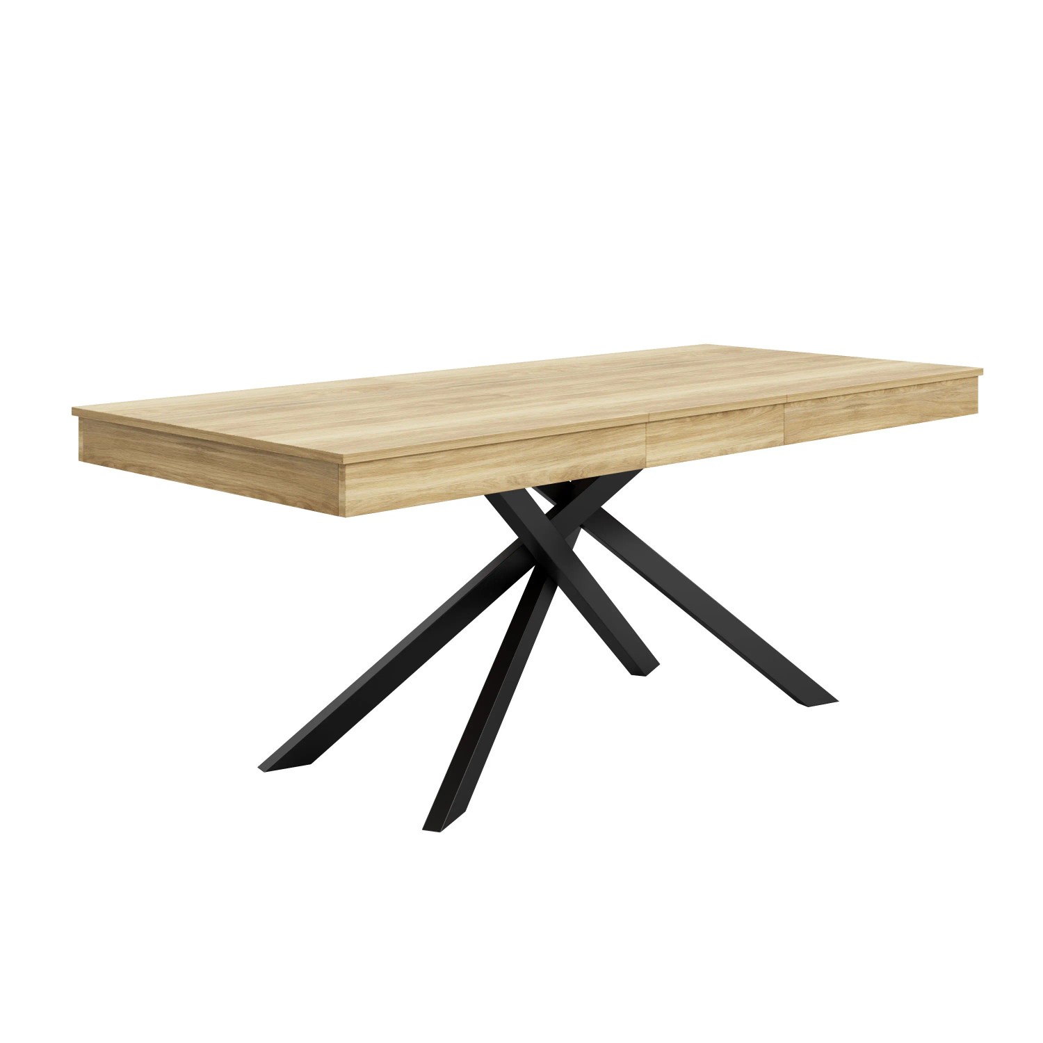 Merax Esstisch Ausziehbar 140/180x80cm Metallbeine Eiche