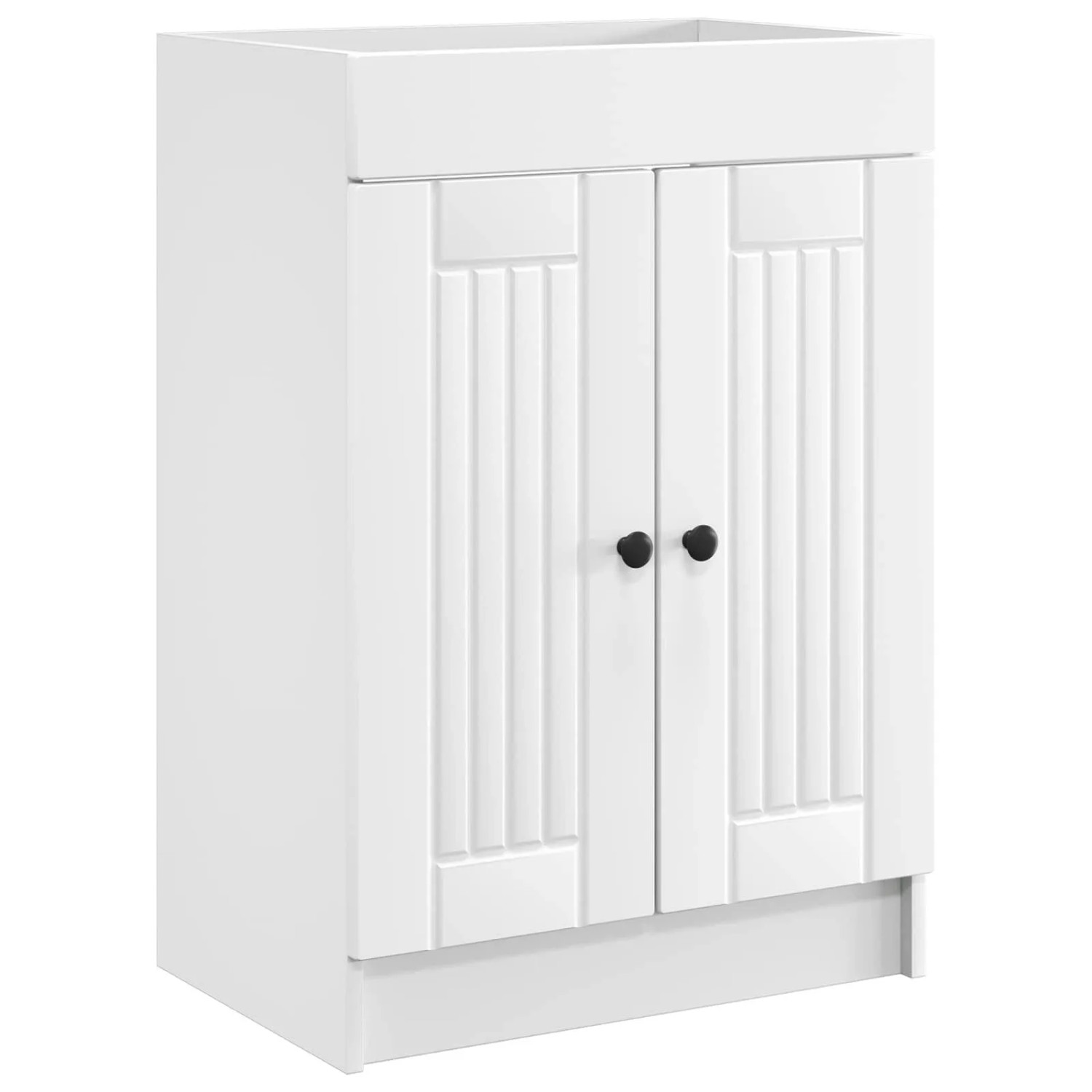 vidaXL Unter dem Waschbecken Badschrank Weiß 56 x 37,5 x 81 cm 890034