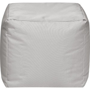 Grauer Sitting Point Hocker Cube Scuba, 60 l. Quadratischer Sitzsack für Indoor & Outdoor.